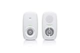 Motorola Nursery AM21 - Vigilabebés audio digital con tecnología DECT para la vigilancia de audio, Alcance de 300 metros, Micrófono de optima sensibilidad, Blanco