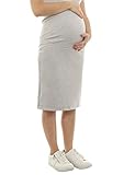 Falda de Embarazo Falda Midi de Embarazo, gris claro, L-XL