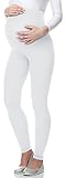 Be Mammy Leggins Premamá Largos Embarazo Lactancia 02(Blanco, XS)