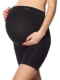 Be Mammy Premamá Leggins Pantalones Cortos Shorts Maternidad Ropa Verano Mujer 06 15 (Negro, M)