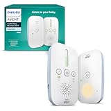 Philips Avent, vigilabebés con Audio DECT, Audio bidireccional, sin interferencias, Rango de 330 m, 24 Horas de duración de la batería, Modo ecológico Inteligente, luz Nocturna, SCD503/26