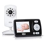 Chicco Video Baby Monitor Smart, Vigilabebés con Cámara para Ver a Bebés y Niños con Pantalla a Color LCD 2.4', Alcance de 200 m, Visión Nocturna, Activación por Voz y Batería de Larga Duración